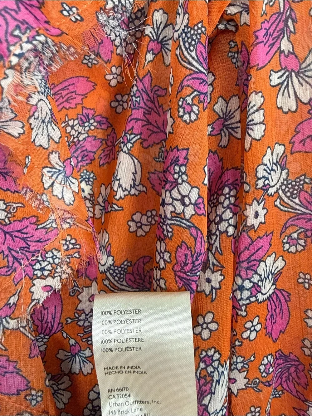 Free People Nina Top Womens Small Tulips Ditsy Ruffled Sheer Hippie Boho Pink